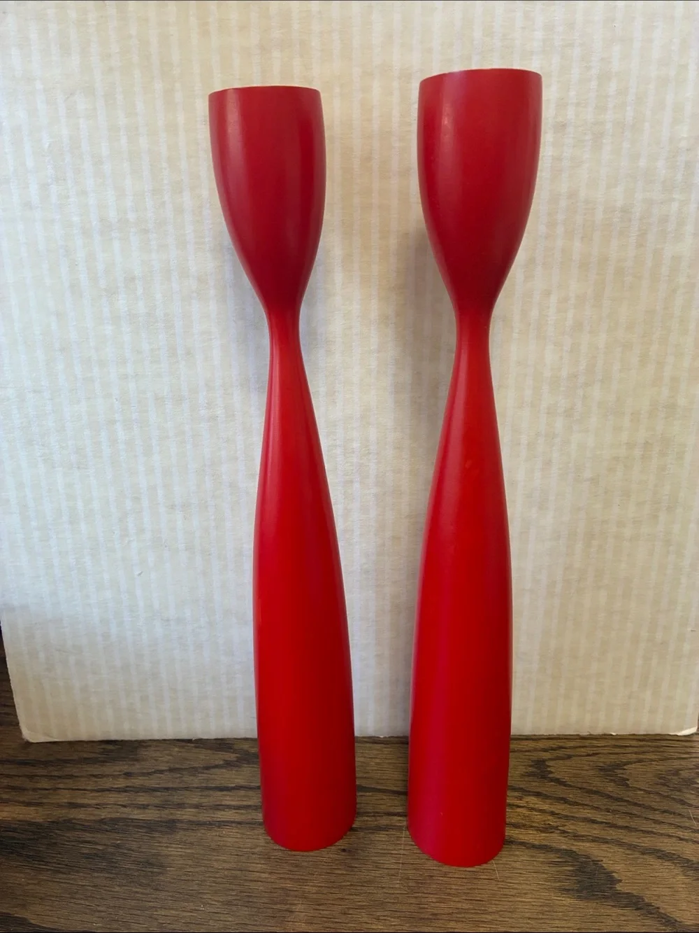 MCM Wooden Candlesticks